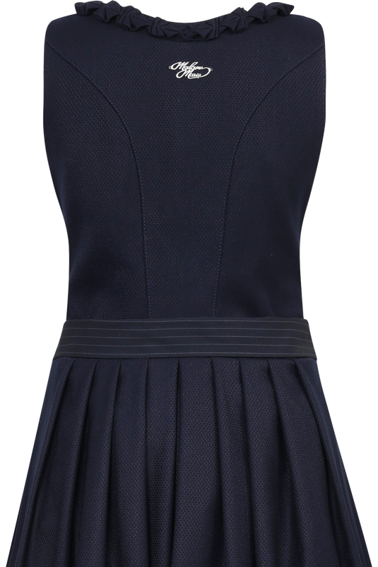 Damen Dirndl lang Madam Marie MM-ELYNARA/80 midnight - Rückansicht Detail unten