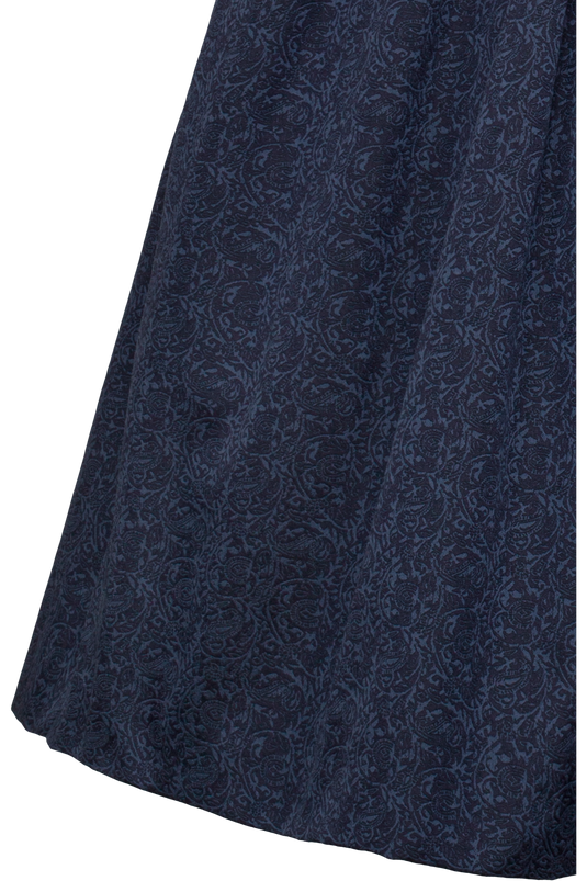 Damen Midi Dirndl Spieth & Wensky KOBRA/70 in DUNKELBLAU - Rückansicht Detail unten